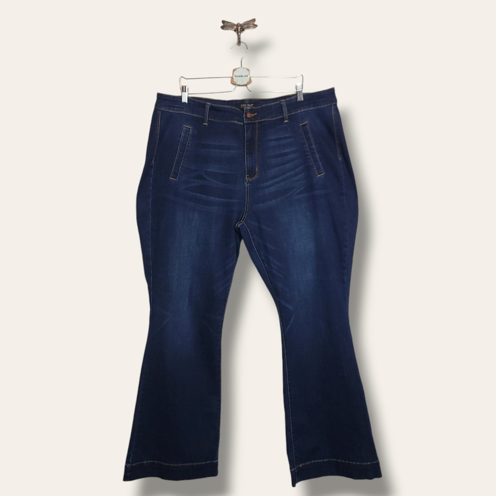Judy Blue Jeans Plus 24W High Waist Flare Blue Denim JB82196DK-PL